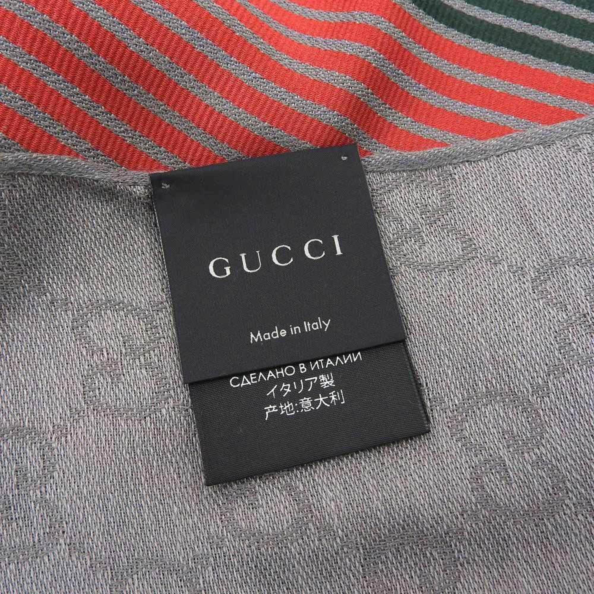 Gucci Men,Women Cotton Silk Stole Gray,Green,Red Color