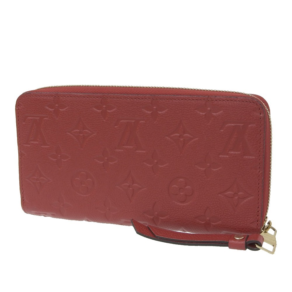 Authenticated Used Louis Vuitton Monogram Empreinte Pont Neuf Wallet M61831  Women's Monogram Empreinte Long Wallet (bi-fold) Cerise 