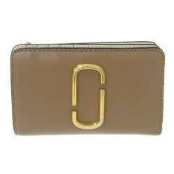 Marc Jacobs MARC JACOBS SNAP SHOT L-shaped zipper bi-fold wallet leather beige M0014281