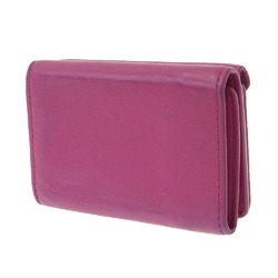 Balenciaga BALENCIAGA paper mini wallet with hook tri-fold leather pink 391446