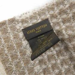 Louis Vuitton LOUIS VUITTON fur muffler mohair blend brown with pocket stole M75090