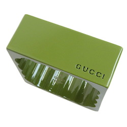 Gucci GUCCI bangle olive green M size □V carved seal