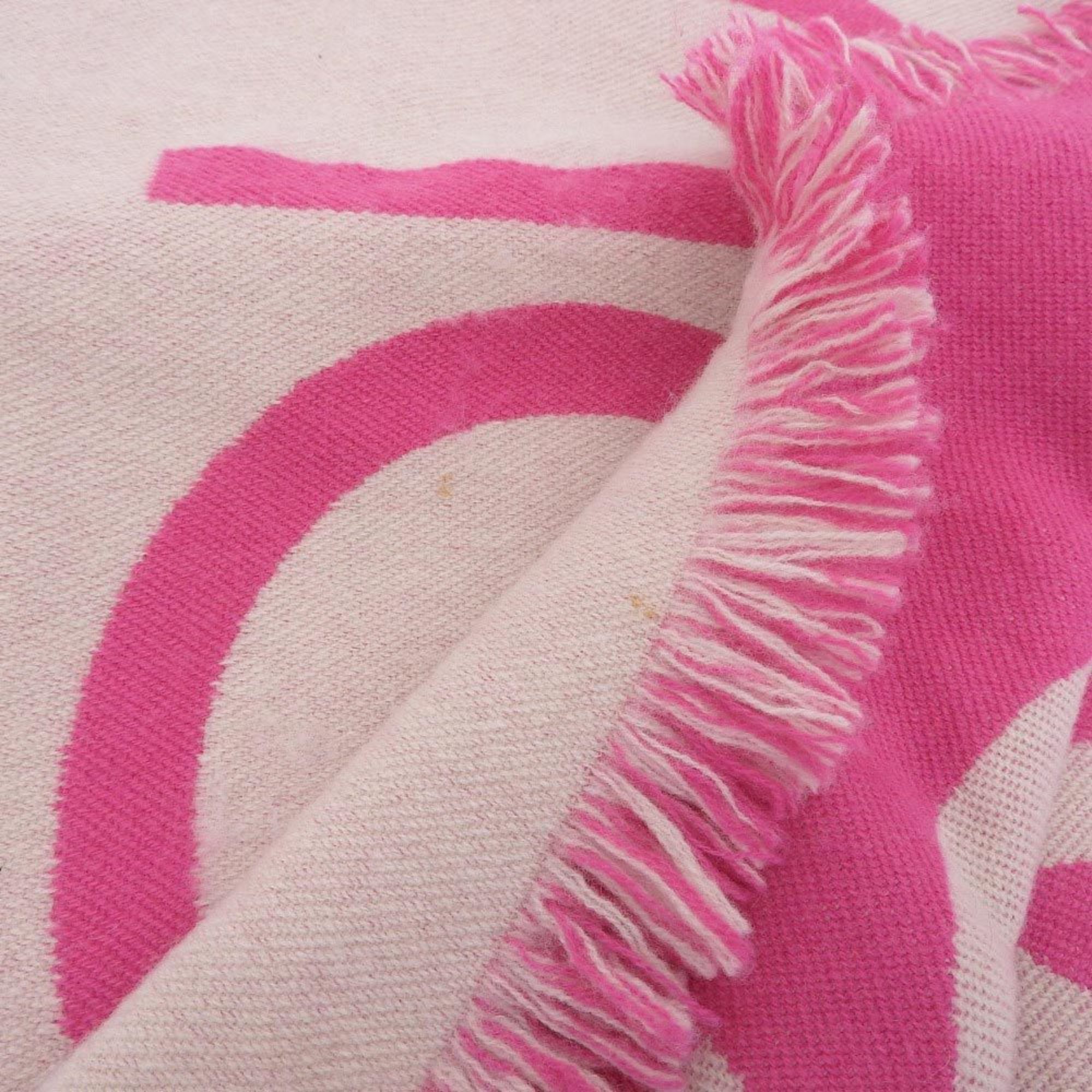 Louis Vuitton LOUIS VUITTON Escharpet Team Scarf Cashmere Wool Pink M71586