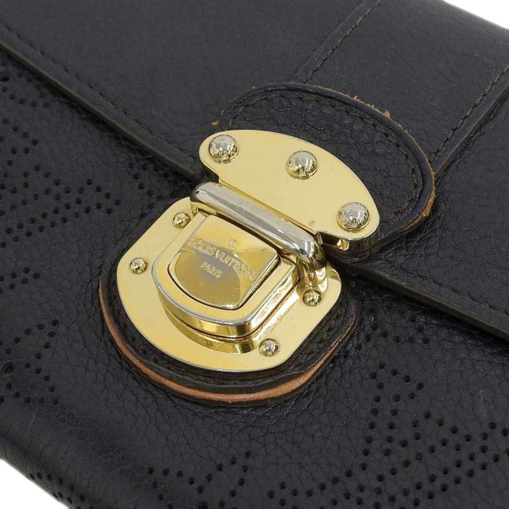 Louis Vuitton LOUIS VUITTON Mahina Portefeuille Iris Long Wallet Black M58163