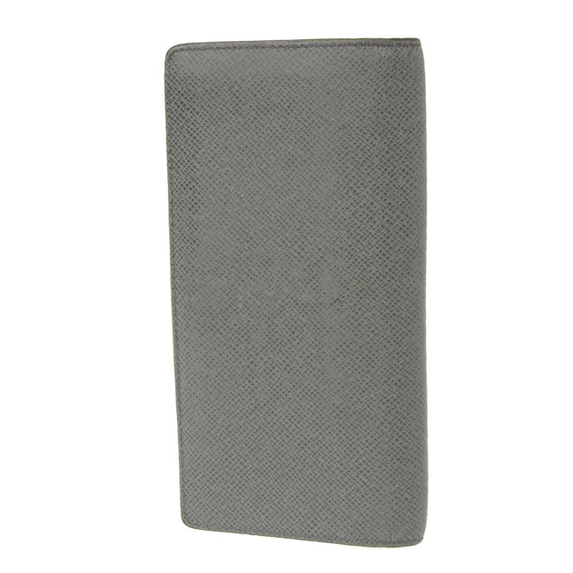 Louis Vuitton LOUIS VUITTON Taiga Portefeuille Brother Bifold Long Wallet Glacier M32653