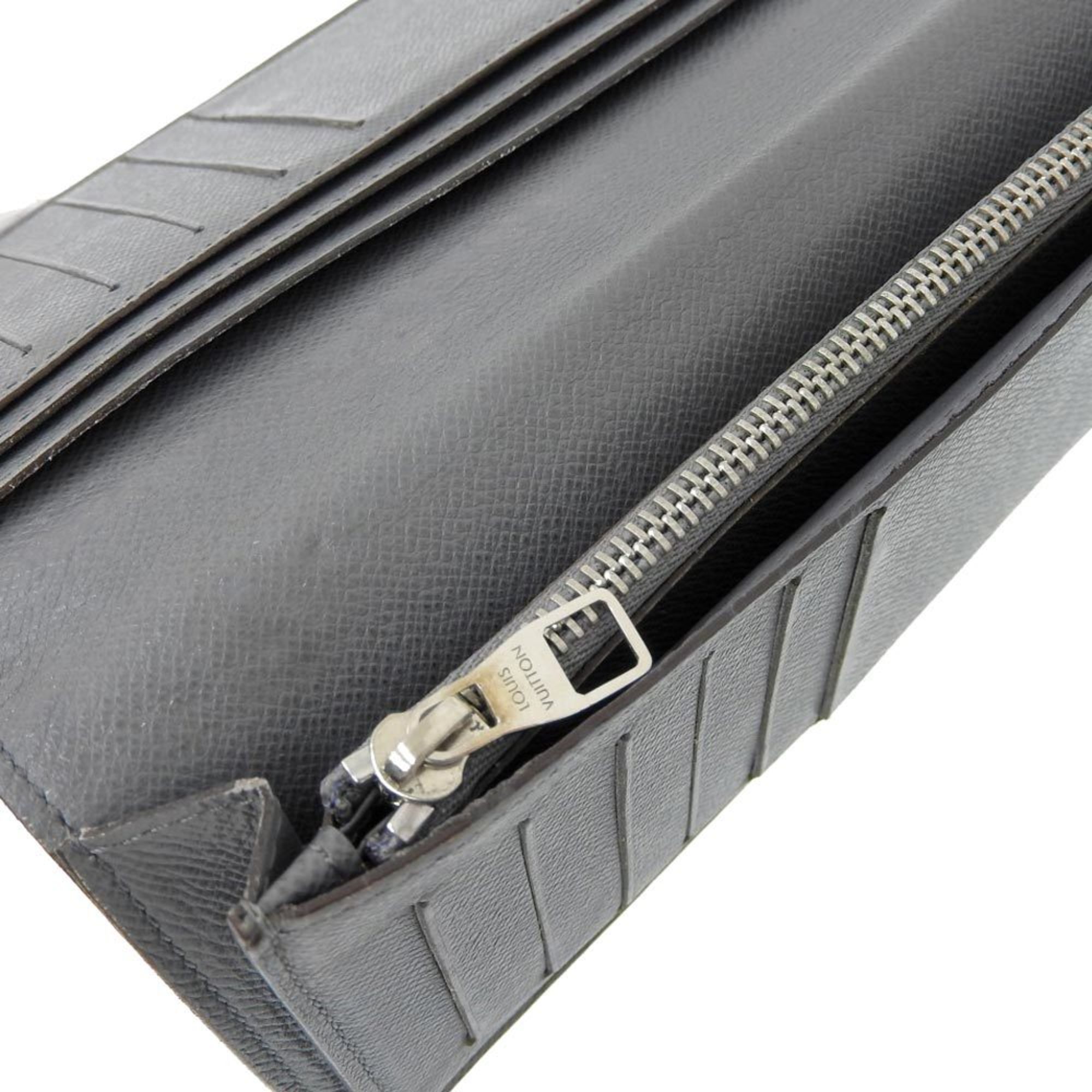 Louis Vuitton LOUIS VUITTON Taiga Portefeuille Brother Bifold Long Wallet Glacier M32653