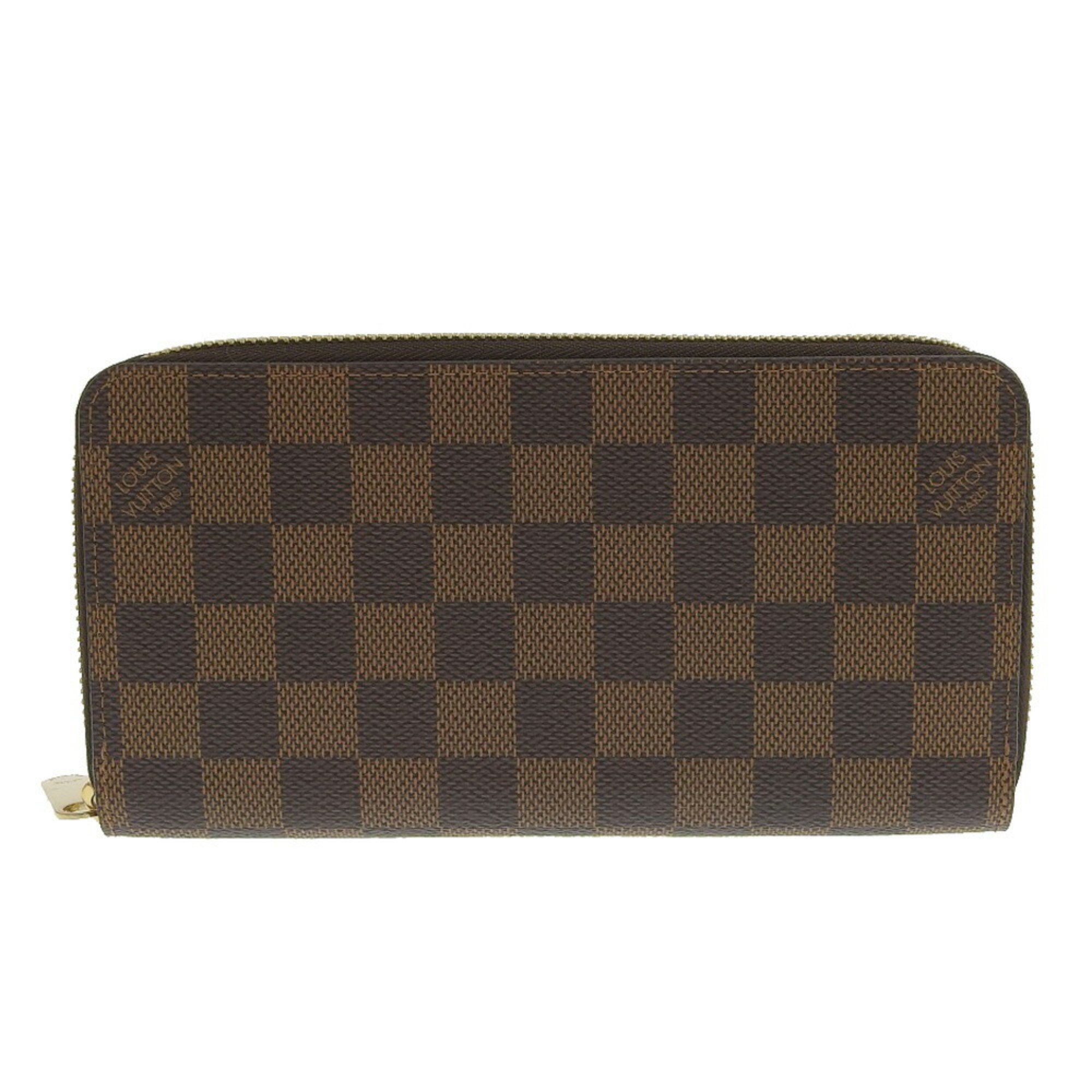 Louis Vuitton LOUIS VUITTON Damier Zippy Wallet Round Zipper Long Rose Ballerine N60046