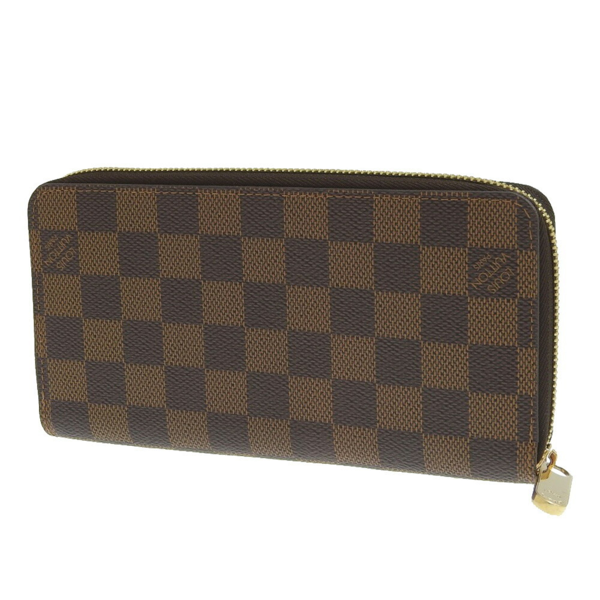 Louis Vuitton LOUIS VUITTON Damier Zippy Wallet Round Zipper Long Rose Ballerine N60046