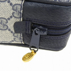 Gucci GUCCI Sherry Line Old Pouch Navy Blue 010 378