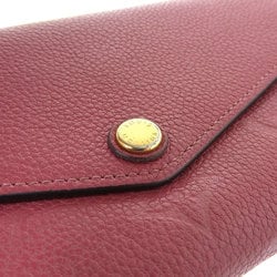 Louis Vuitton LOUIS VUITTON Monogram Implant Portefeuille Sarah Long Wallet with Hook Rose Bruyère M62056