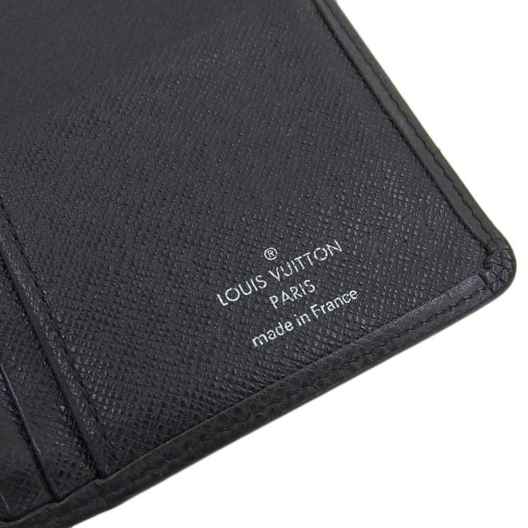 Louis Vuitton LOUIS VUITTON Taiga Portefeuille Brother Bifold Long Wallet Ardoise M32572