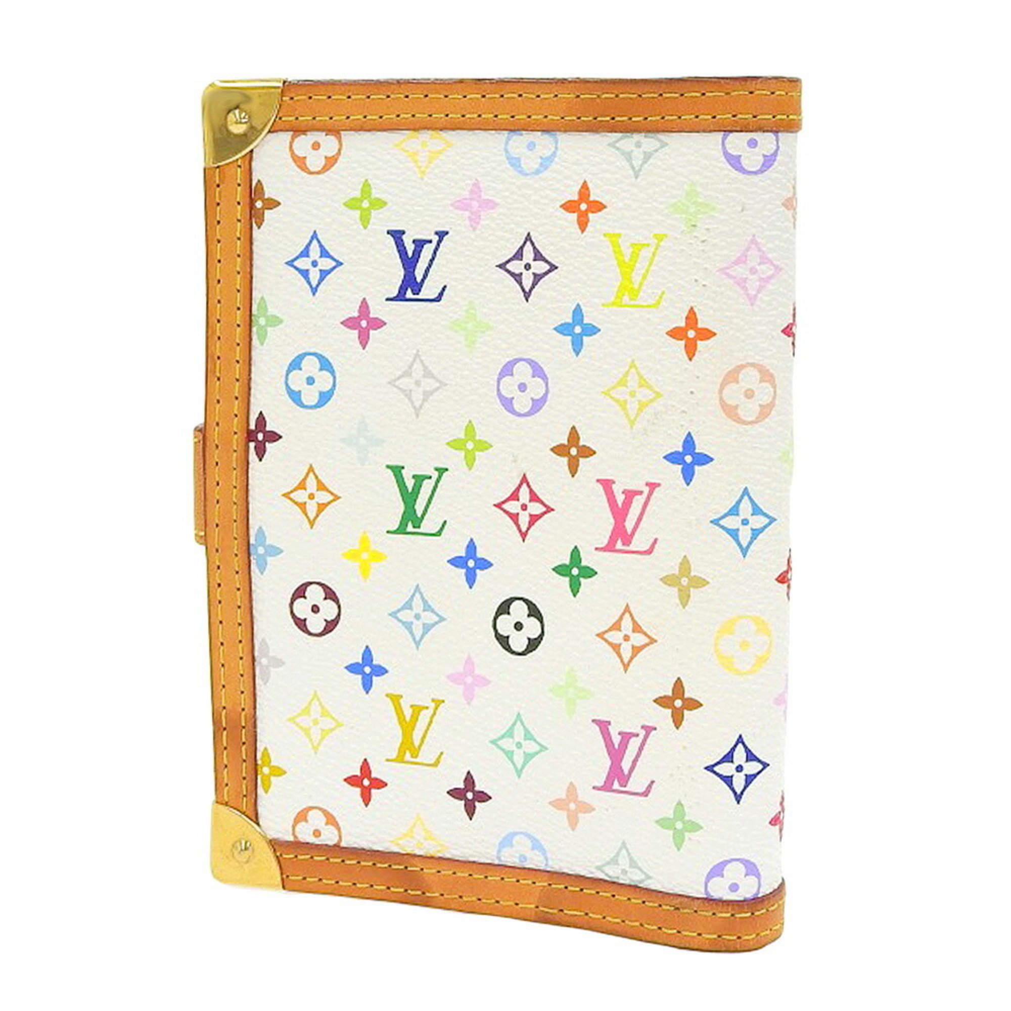 Louis Vuitton LOUIS VUITTON Monogram Multicolor Agenda PM Notebook Cover Bronze White R20896