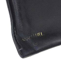Chanel CHANEL Folding wallet with clasp hook caviar skin black seal No. 4 boutique (1998.8.15 K.T) A13497