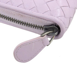Bottega Veneta BOTTEGA VENETA Intrecciato Round Zipper Long Wallet Leather Purple