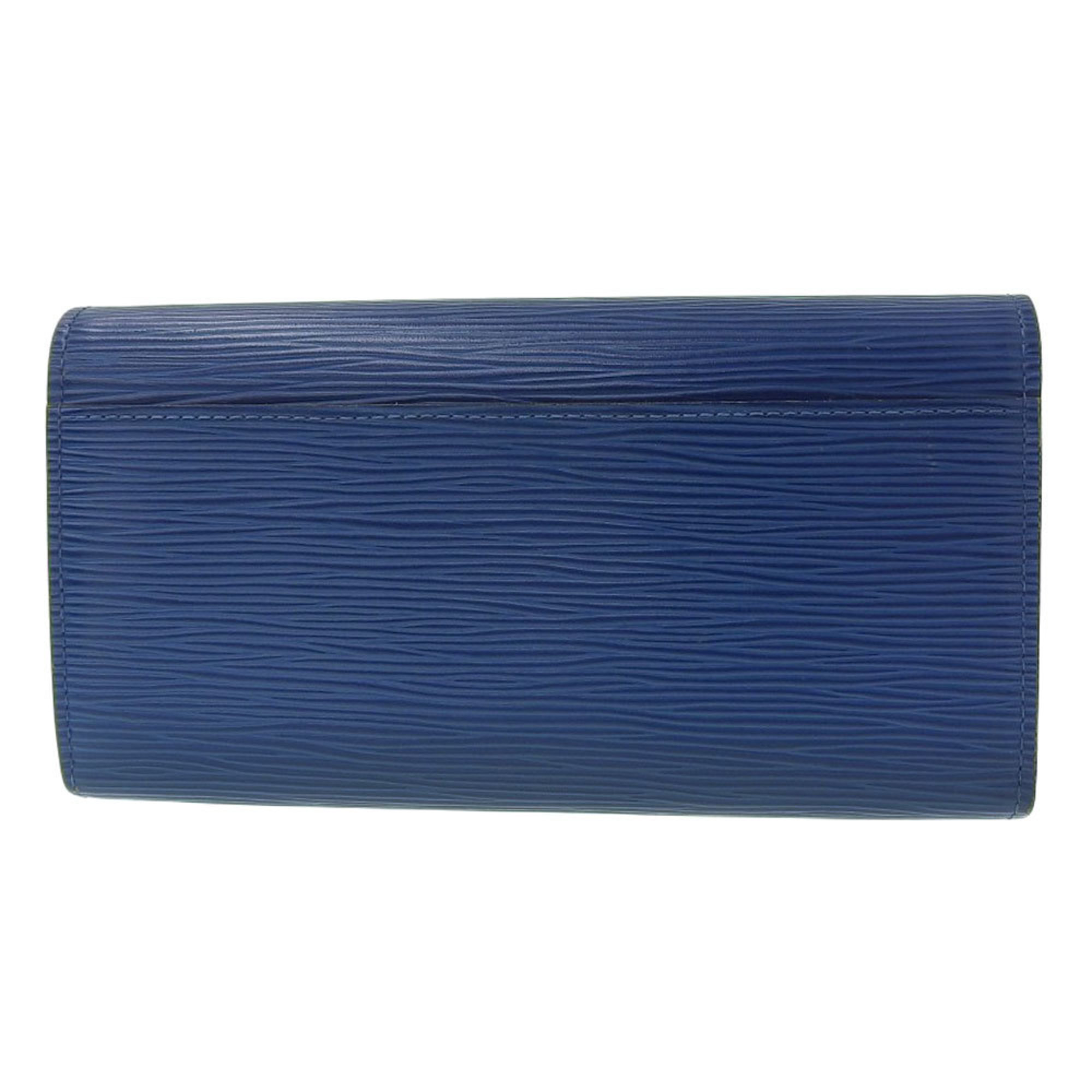 Louis Vuitton LOUIS VUITTON Epi Portefeuille Sarah long wallet with hook blue M60590