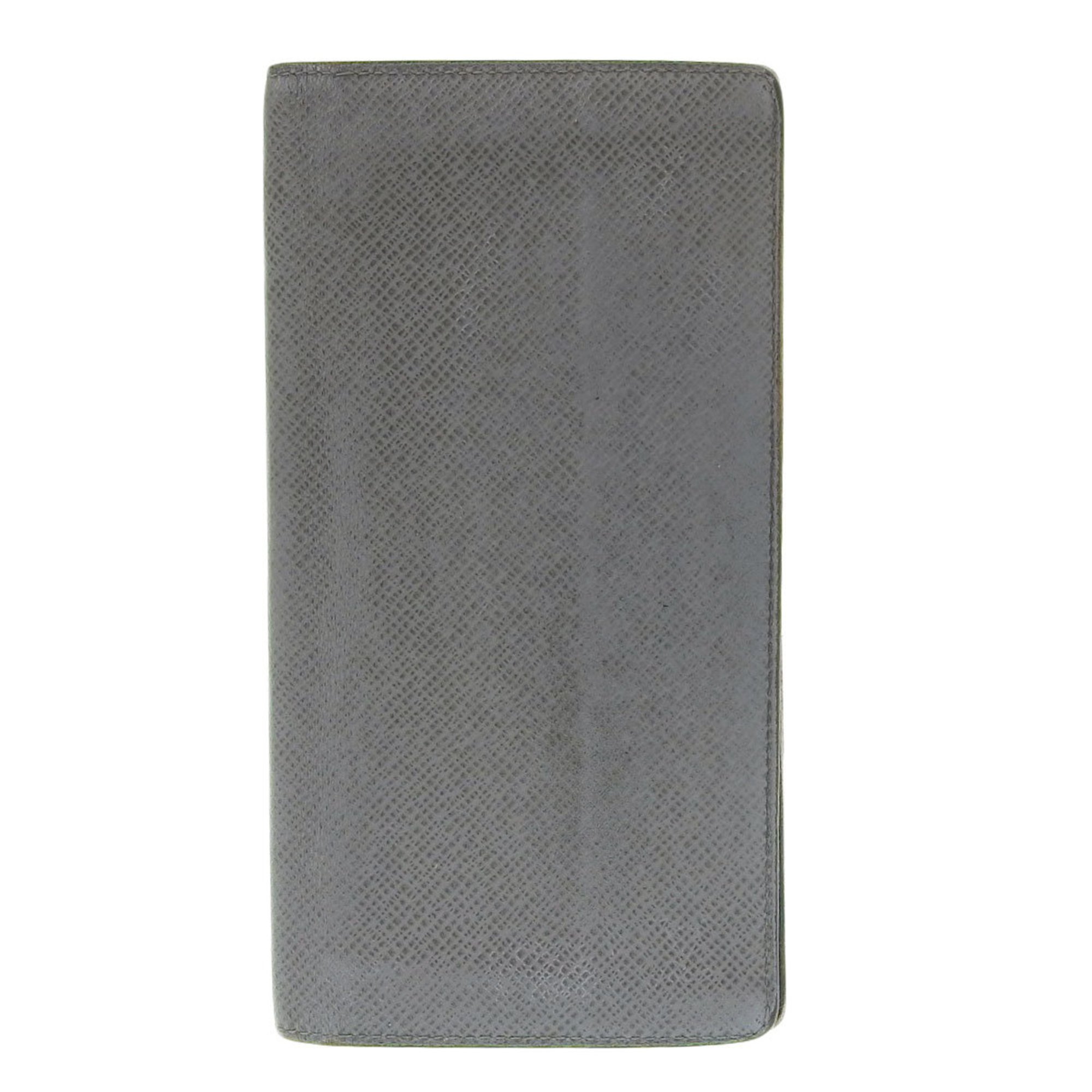 Louis Vuitton LOUIS VUITTON Taiga Portefeuille Brother Bifold Long Wallet Gray M32653