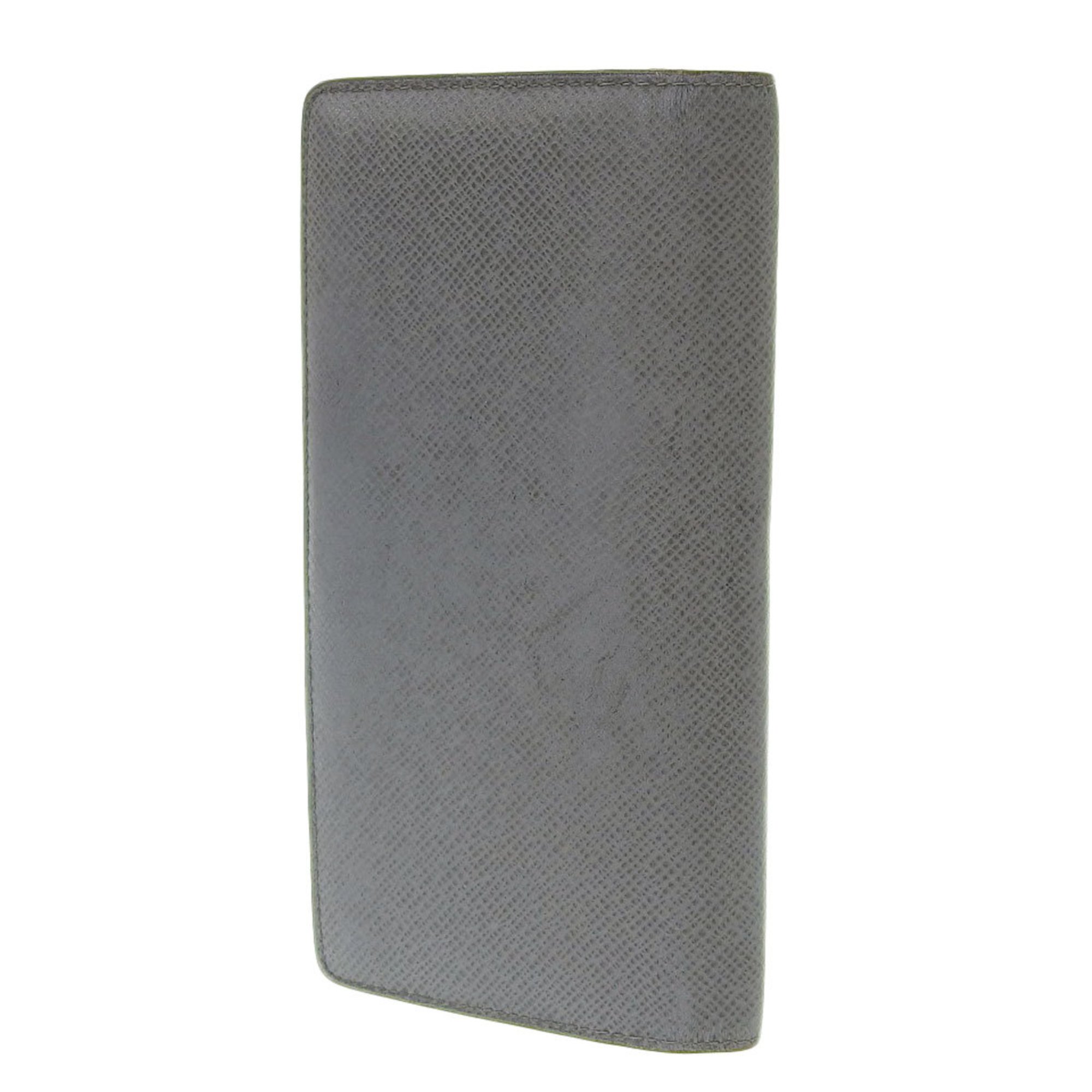 Louis Vuitton LOUIS VUITTON Taiga Portefeuille Brother Bifold Long Wallet Gray M32653