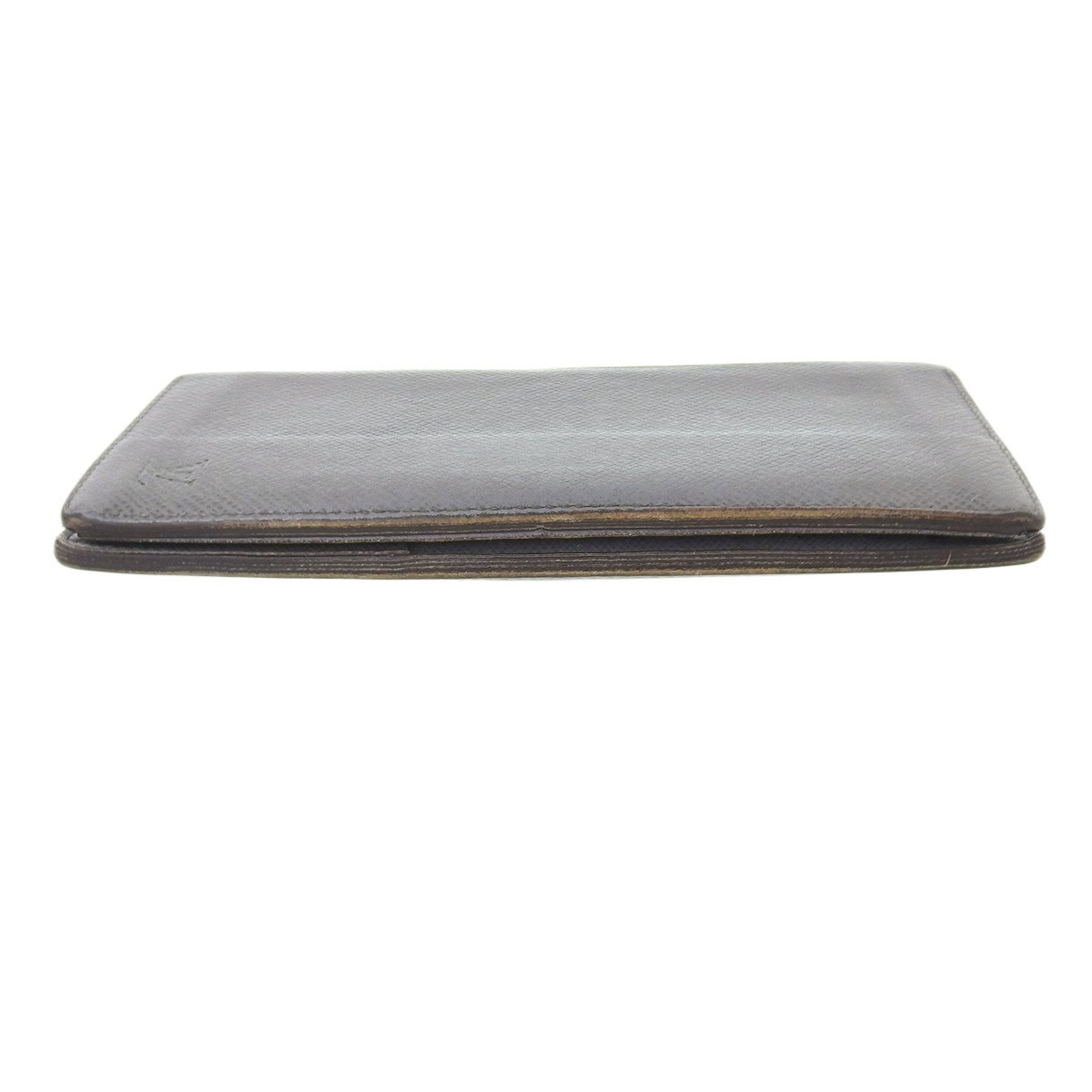 Louis Vuitton LOUIS VUITTON Taiga Portefeuille Brother Bifold Long Wallet Gray M32653