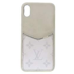 Louis Vuitton LOUIS VUITTON Taiga Llama Bumper XS MAX iPhone Case Smartphone White M30277