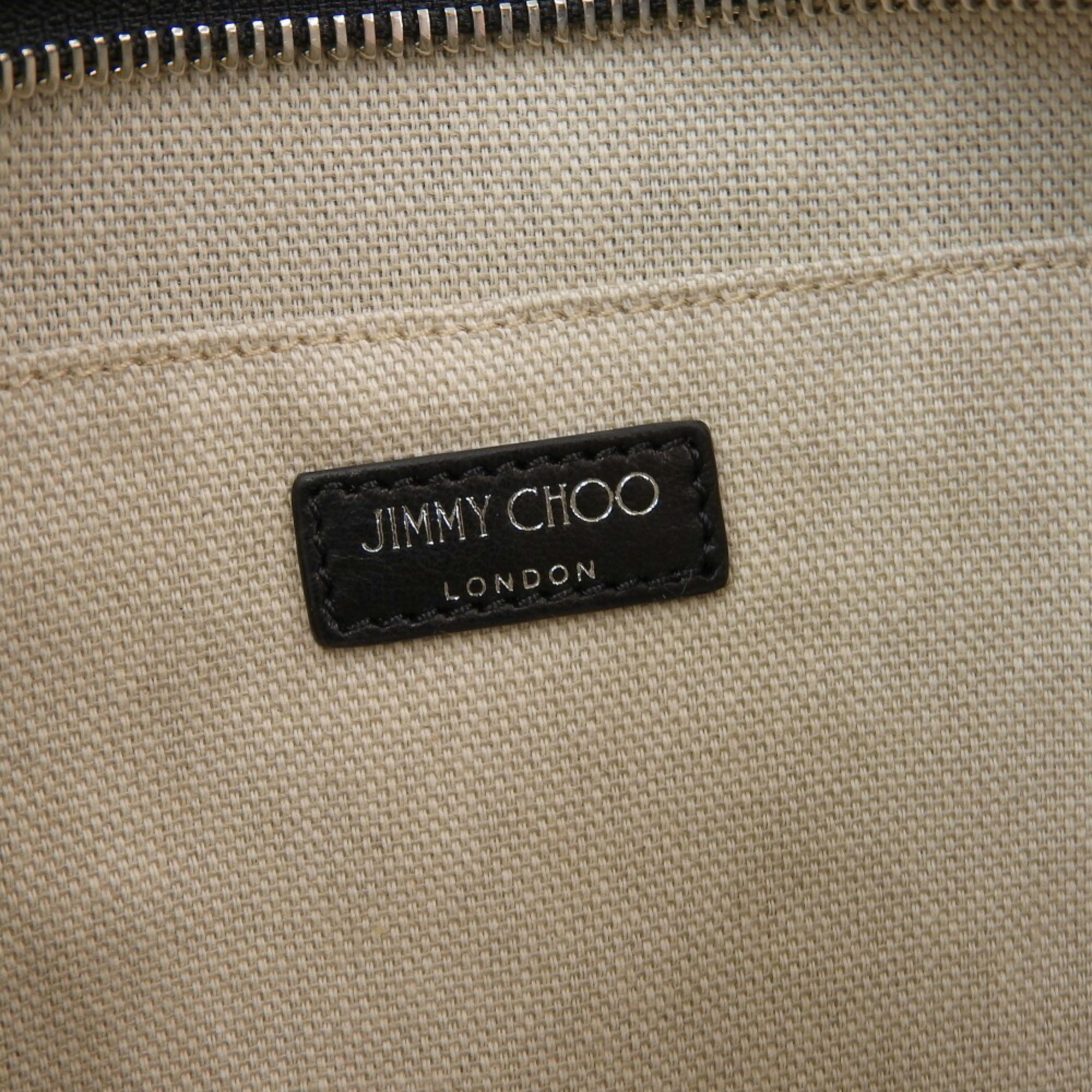 Jimmy Choo JIMMY CHOO Zena Studs Clutch Bag Leather Black