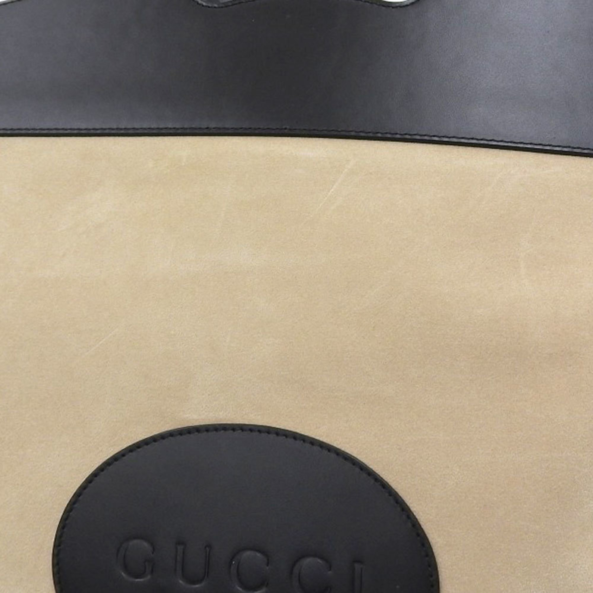 Gucci GUCCI GG logo handbag suede beige 002 8000 0013