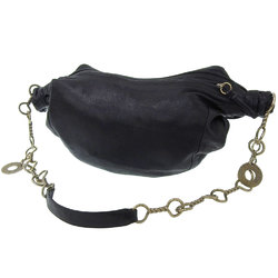 Salvatore Ferragamo SALVATORE FERRAGAMO chain shoulder bag one leather black AB21 3852