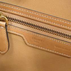 Celine CELINE luggage micro shopper tricolor handbag beige mint green 167793 A03 15LK