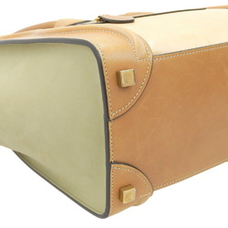 Celine CELINE luggage micro shopper tricolor handbag beige mint green 167793 A03 15LK