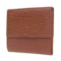 Louis Vuitton LOUIS VUITTON Epi Portomone Bie Cult Credit Double Hook Fold Wallet Brown M63483