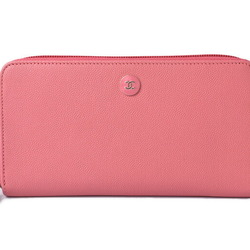 Chanel Wallet CHANEL Long Wallet/Round Rose CC Mark/Coco Button