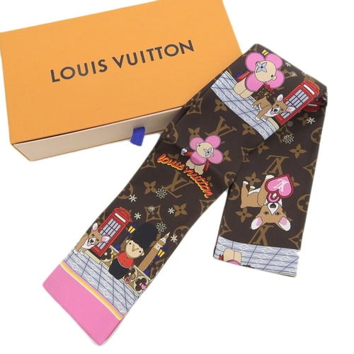 Louis Vuitton Ribbon Silk Scarf Monogram Logo Pattern Extreme Beauty Product