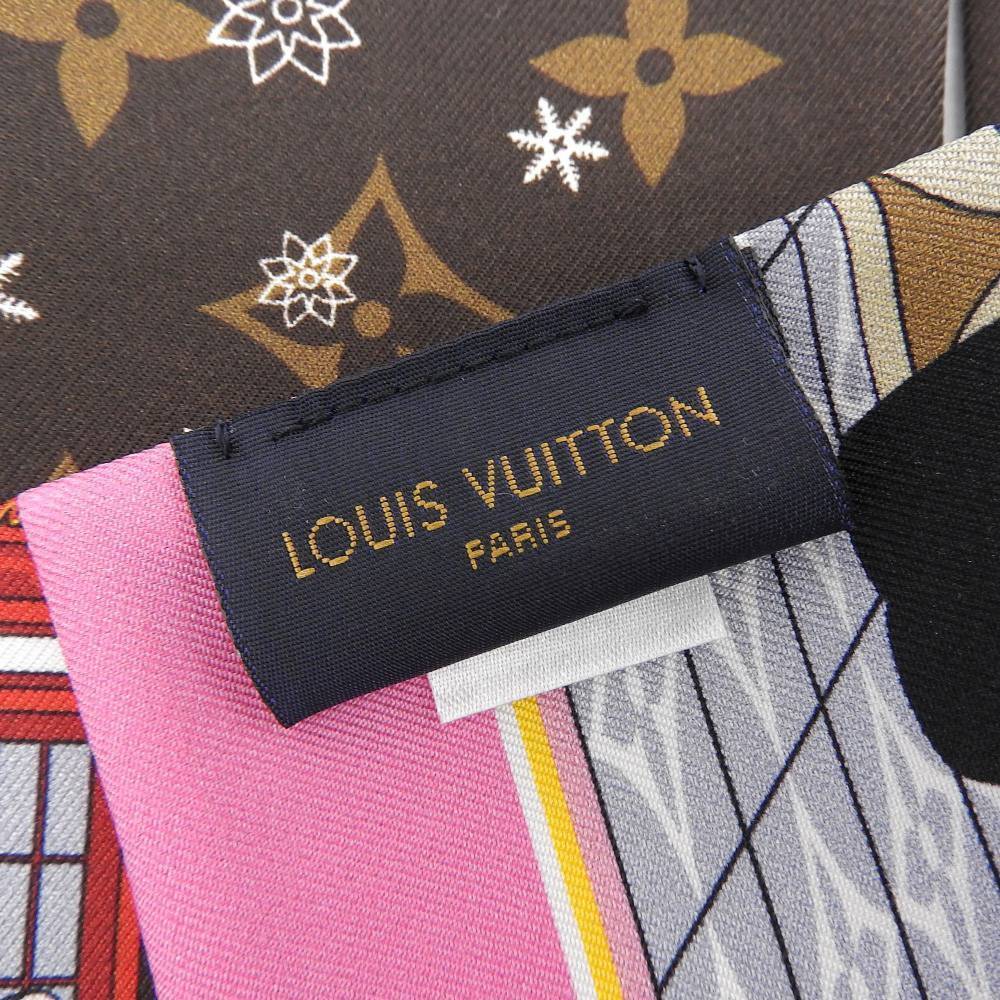 Louis Vuitton, Accessories, Louis Vuitton Monogram 22 Christmas Animation  Hollywood Bandeau Silk Scarf Lv
