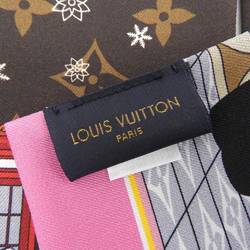 Louis Vuitton LOUIS VUITTON Monogram Bandeau Christmas Vivienne Scarf Silk M00489