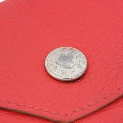 Hermes HERMES Le Sois Sanduze Coin Case Purse Chevre Pink Series □N Engraved