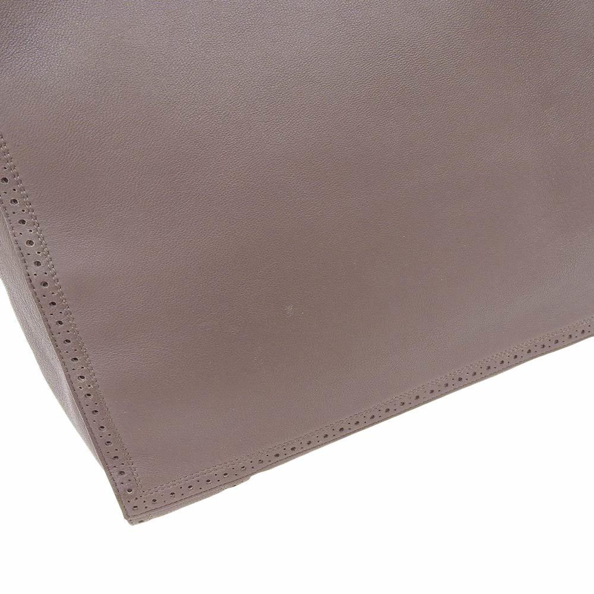 Balenciaga BALENCIAGA Livasity Paper 2WAY Bag Leather Brown 266434 2800 515859