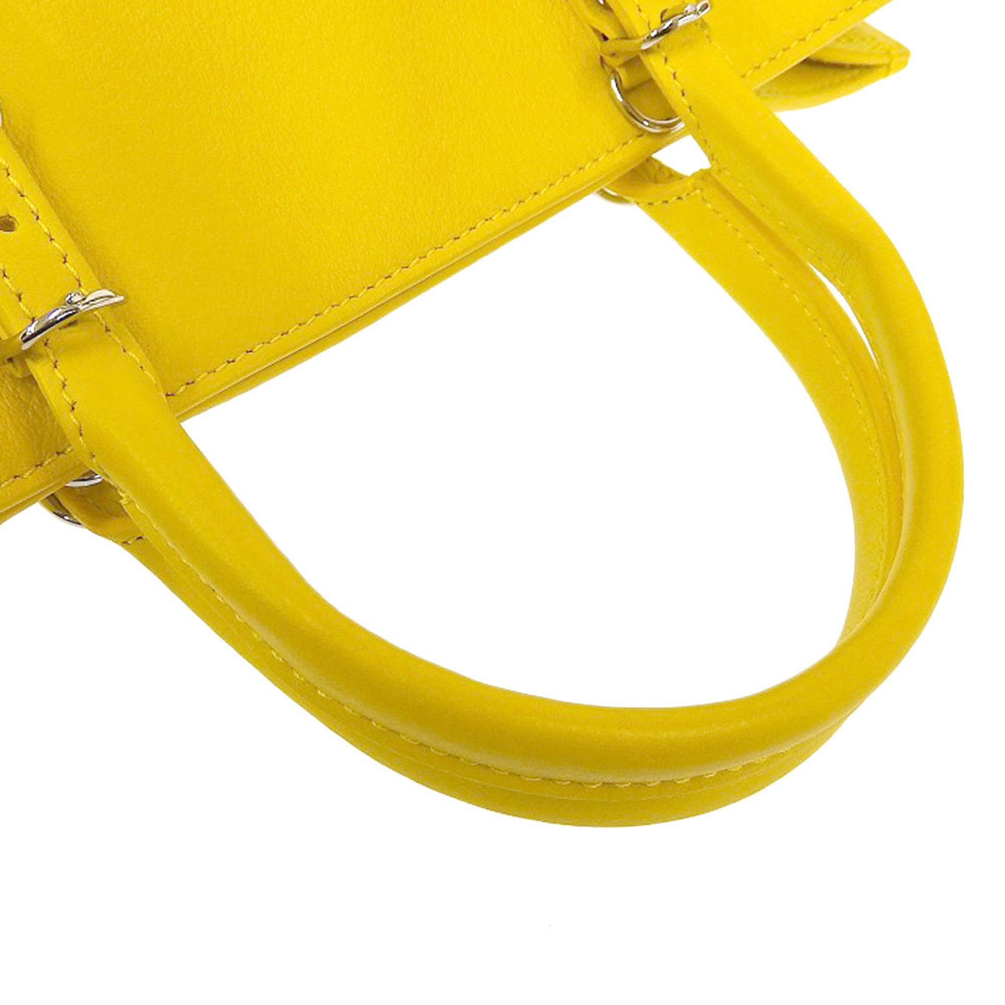 Balenciaga BALENCIAGA paper mini 2WAY bag leather yellow 370926