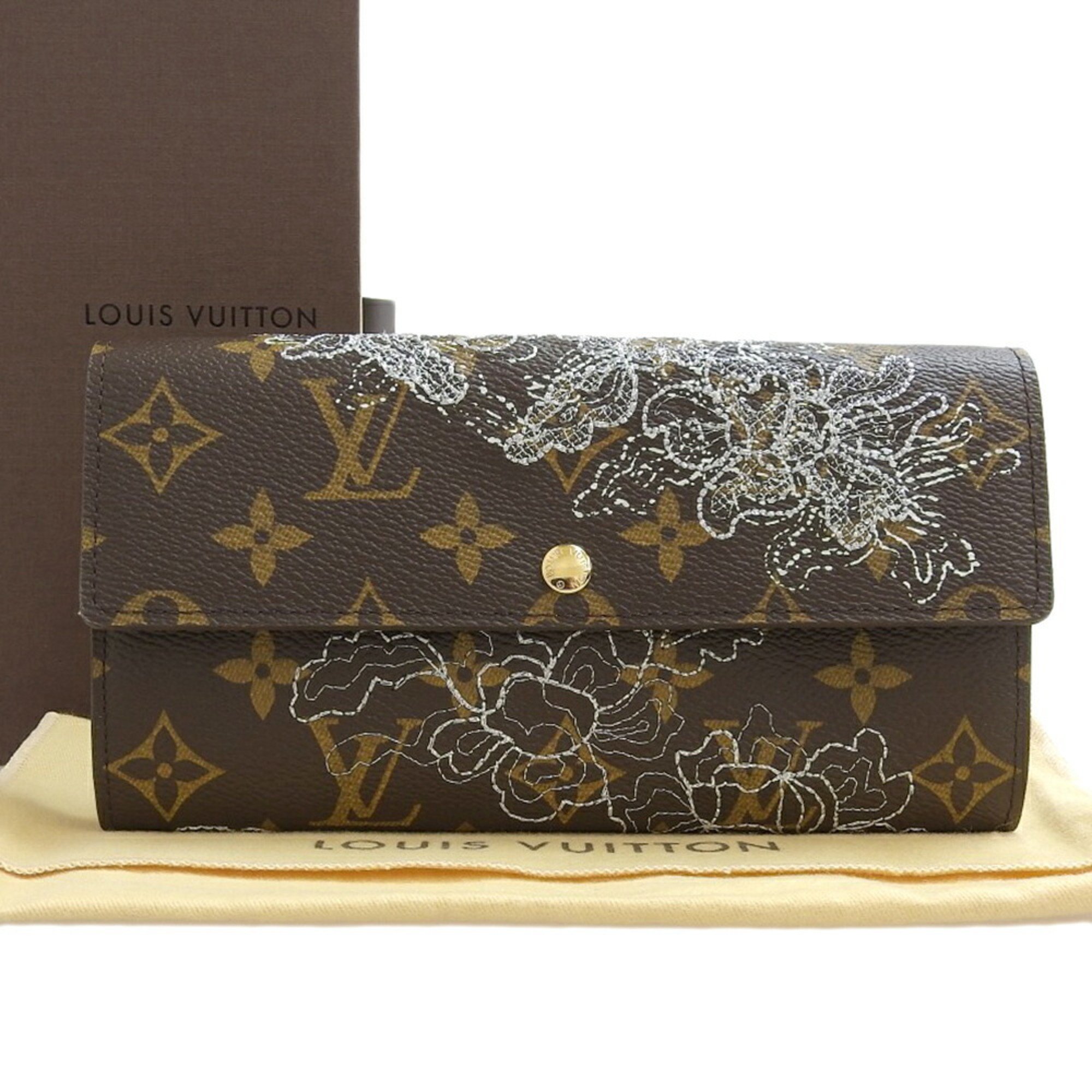 Louis Vuitton LOUIS VUITTON Monogram D'Anthiel Portefeuille Sarah Long Wallet with Hook M95390