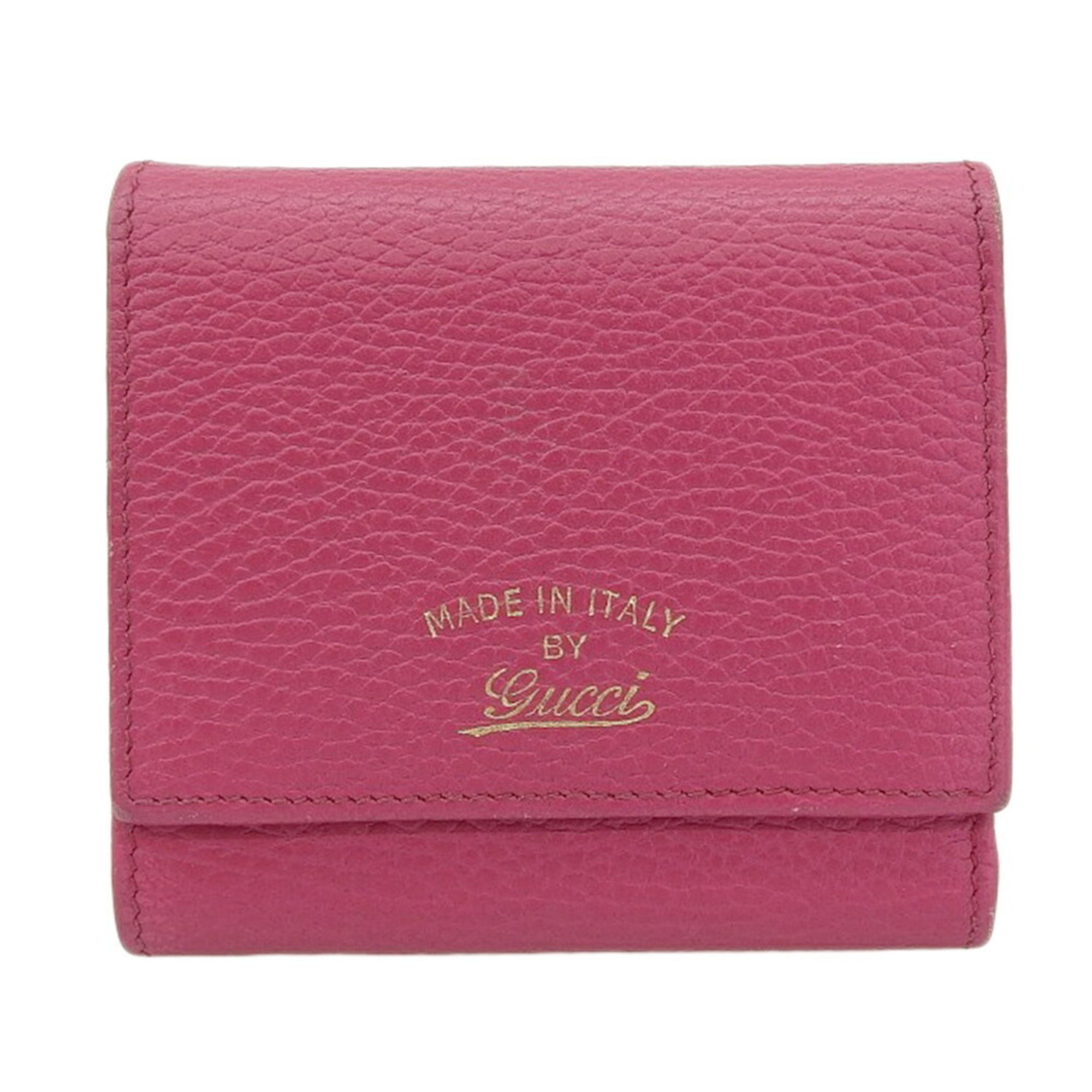 Gucci GUCCI swing trifold wallet pink 368234