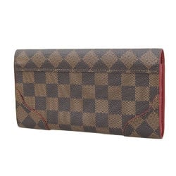 Louis Vuitton LOUIS VUITTON Damier Portefeuille Kaisa long wallet with hook Cerise red M61221