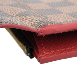 Louis Vuitton LOUIS VUITTON Damier Portefeuille Kaisa long wallet with hook Cerise red M61221