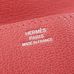 Hermes HERMES Le Sois Sanduze 72 Coin Purse Case Chevre Red Series Q Stamp