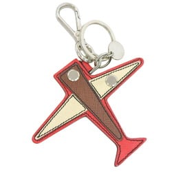 Prada PRADA air plane charm key holder leather airplane