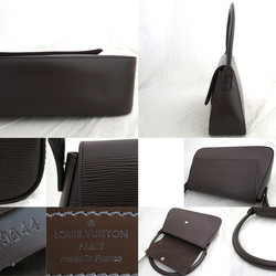 Louis Vuitton Bag Epi Mini Looping SPO Dark Brown Leather Shoulder One Ladies