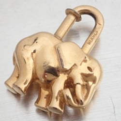 Hermes HERMES Cadena Animal Motif Elephant Gold Metal Material Charm Pendant Women's Men's