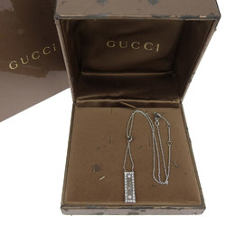 Gucci GUCCI logo plate necklace K18WG melee diamond