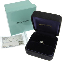 Tiffany TIFFANY & Co. Marriage Ring Pt950 Diamond 0.851ct (H-VVS2-EX-NONE) No. 6.5