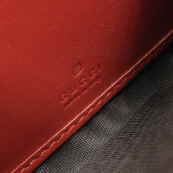 Gucci GUCCI continental wallet with hook long leather canvas red navy blue 476084