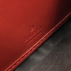 Gucci GUCCI continental wallet with hook long leather canvas red navy blue 476084