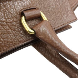 Coach COACH handbag with tassel leather brown 19926