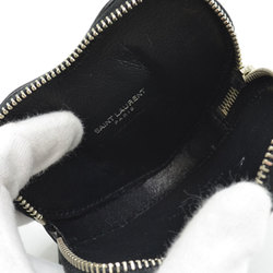 Saint Laurent SAINT LAURENT Pouch Black Leather Waist Bag Women's 650942